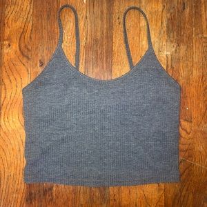 pacsun basics gray cropped cami tank